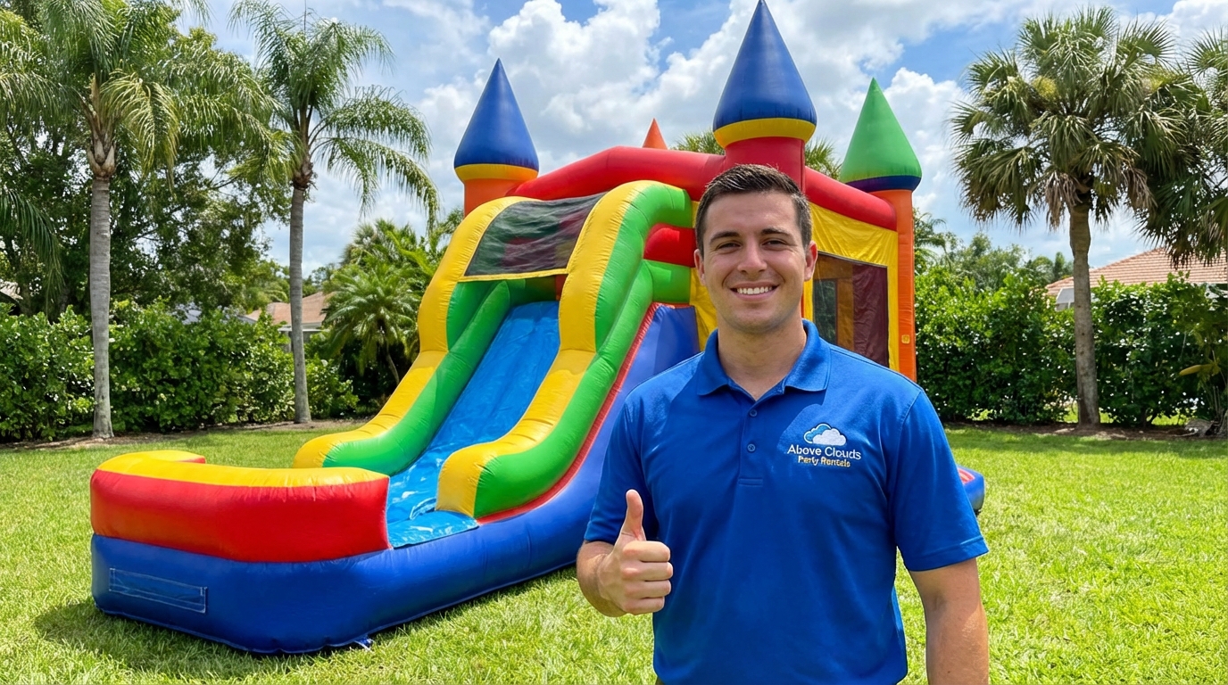 Above Clouds team member setting up