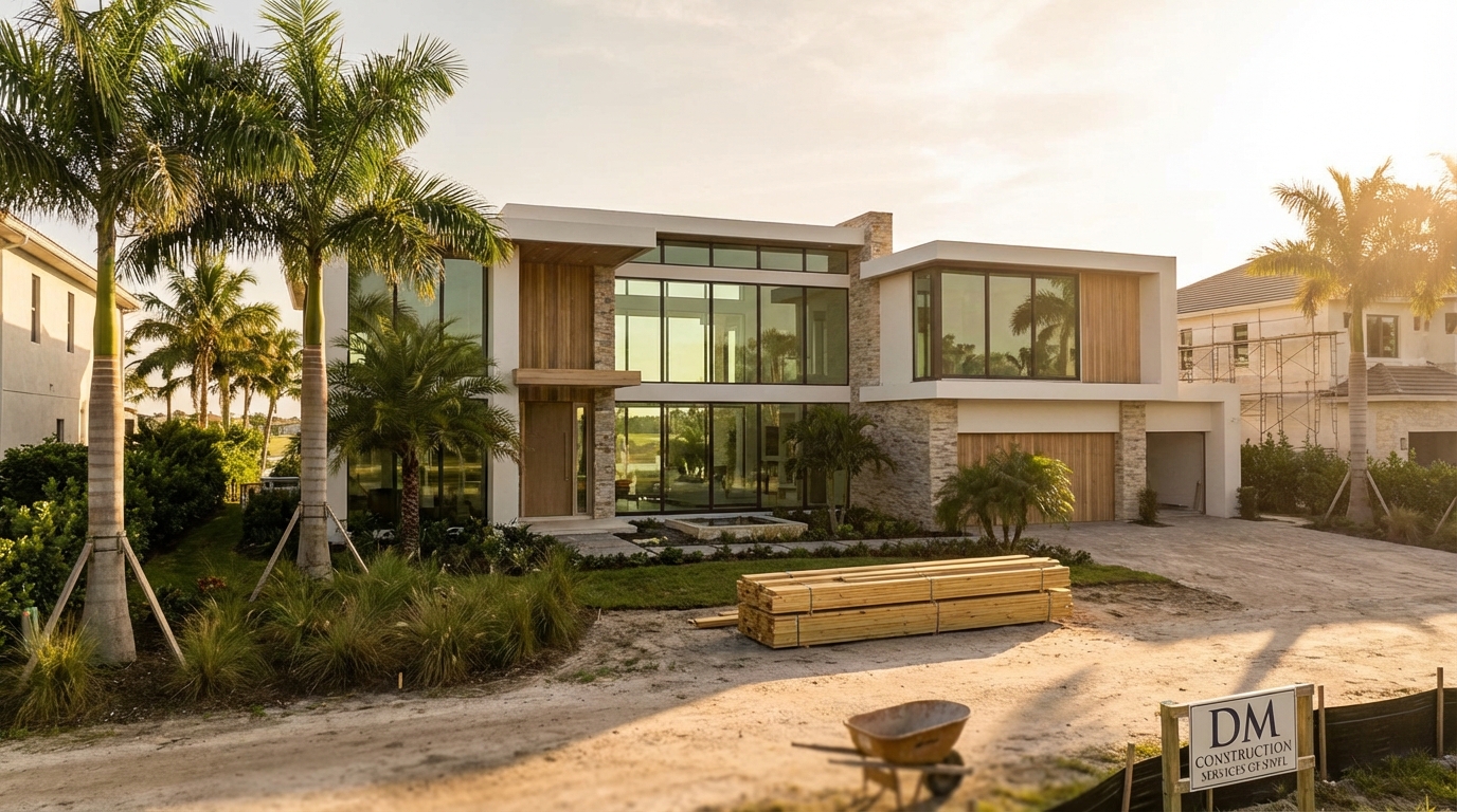 Modern newly constructed luxury home by DM Construction Services of SWFL