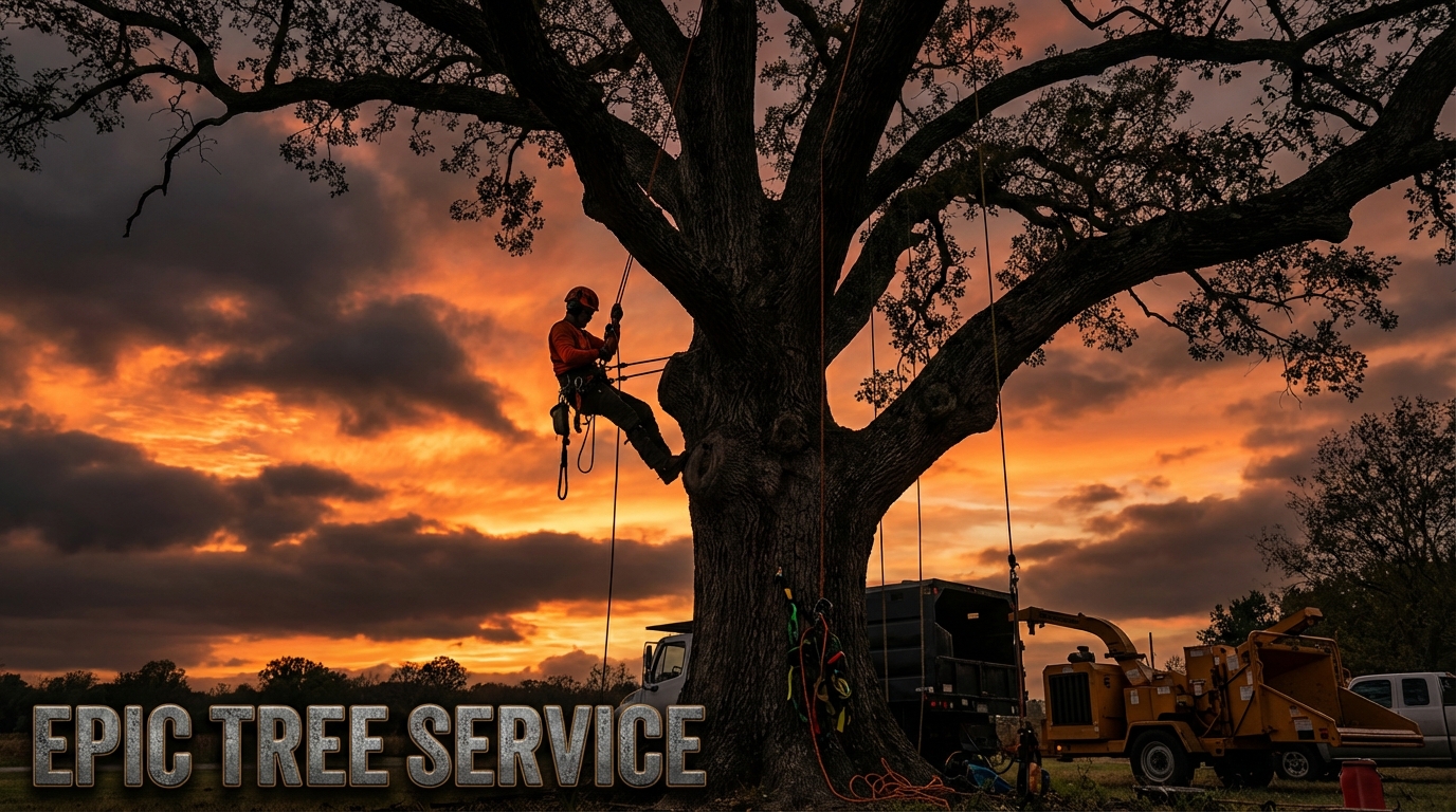 Professional Tree Service climbing