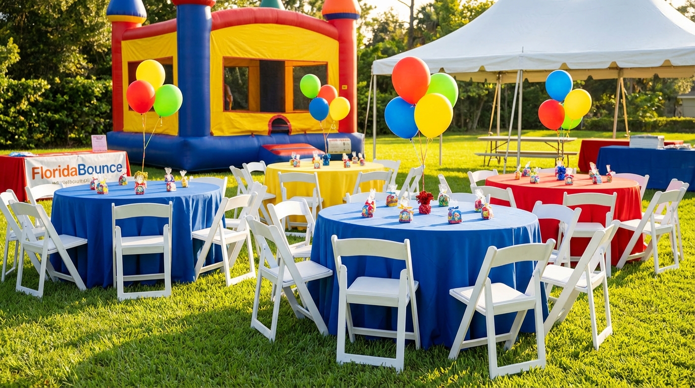 Party Tables and Chairs Setup