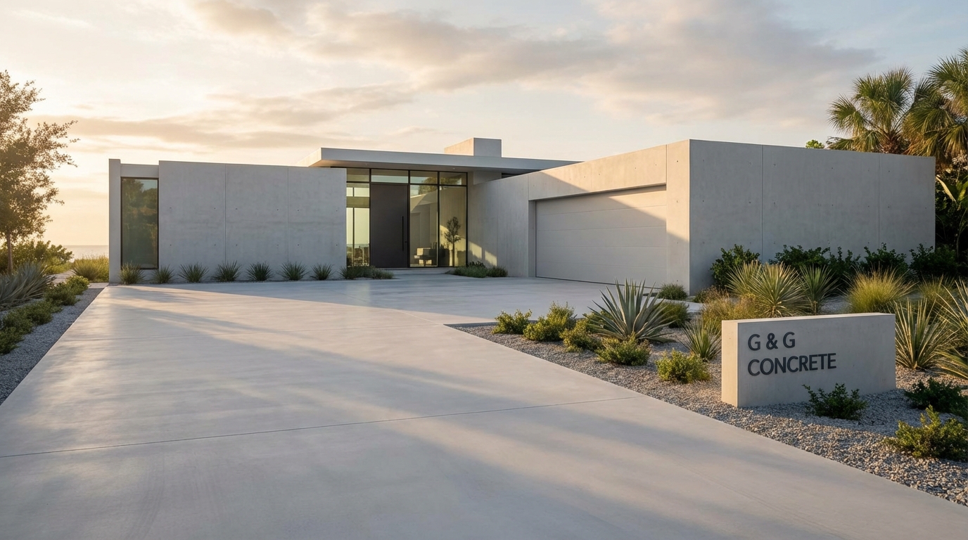 Minimalist modern concrete architecture