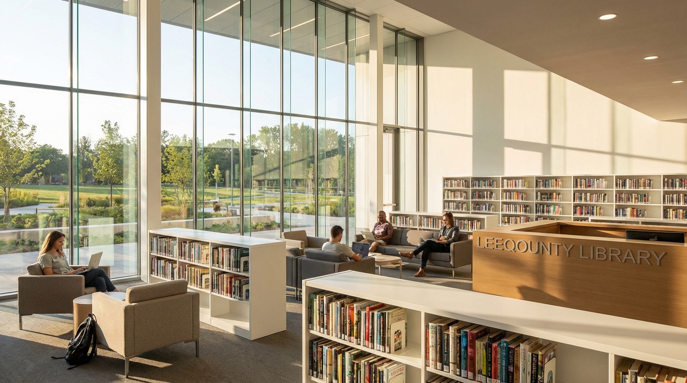 Modern Leeqounty Library Interior