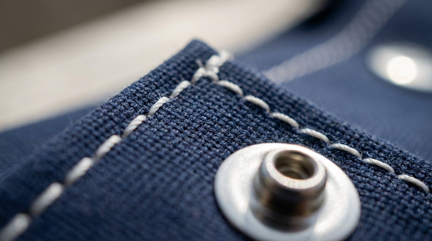 Detail of marine stitching